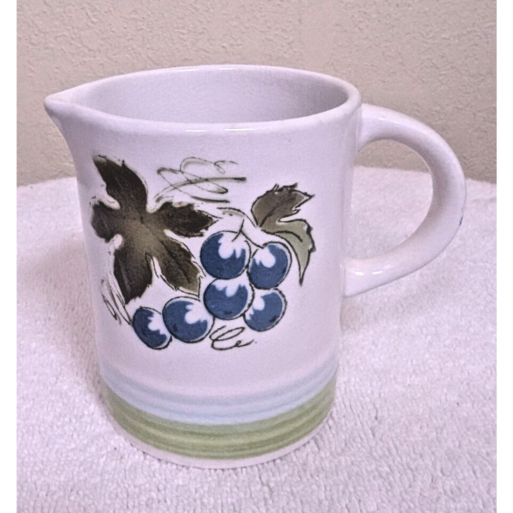 Vintage Blue Grapes Harmony House 4265 Japanese Ironstone Stoneware Creamer